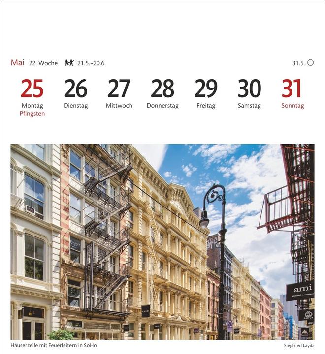 Produktbild Harenberg New York Sehnsuchtskalender 2026 - Wochenkalender mit 53 Postkarten (Deutsch)