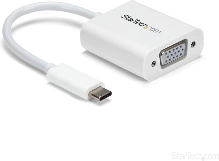 Produktbild StarTech USB-C To VGA Adapter - White (VGA, 1750 cm)