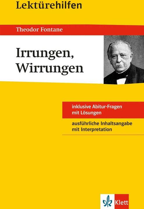 Produktbild Lektürehilfen Irrungen, Wirrungen (Deutsch, Michael Bengel, Theoder Fontane, 2006)