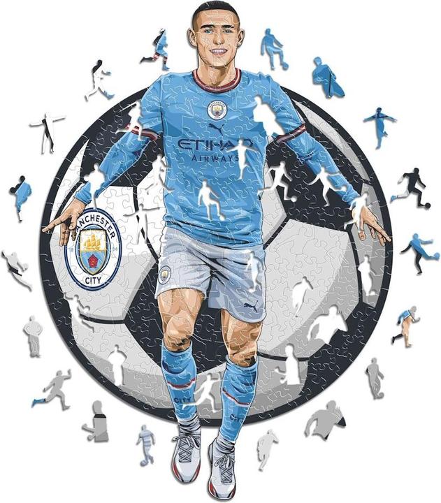 Actual product image Iconic Man City FC - Phil Foden - Wooden Puzzle Size L (500 pieces) (500 pieces)