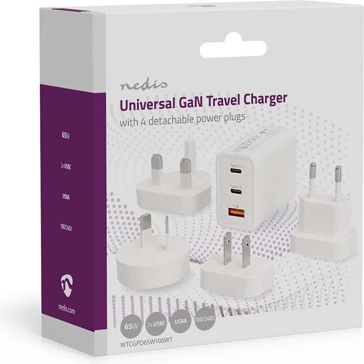Produktbild Nedis Reise-Adapter - 100-240 V AC 50/60 Hz - 65 W - Weiss