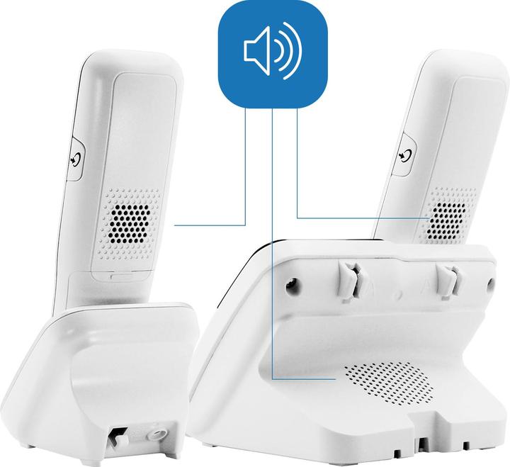 Produktbild Geemarc AMPLIDECT 295-2 Schnurloses Seniorentelefon Anrufbeantworter Beleuchtetes Display Weiss