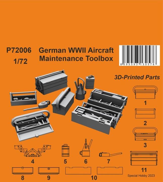 Immagine prodotto CMK Cassetta degli attrezzi per la manutenzione degli aerei tedeschi della seconda guerra mondiale 1/72