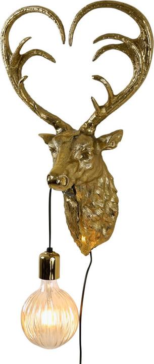 Werner Voss Hirsch Wandleuchte gold 56cm