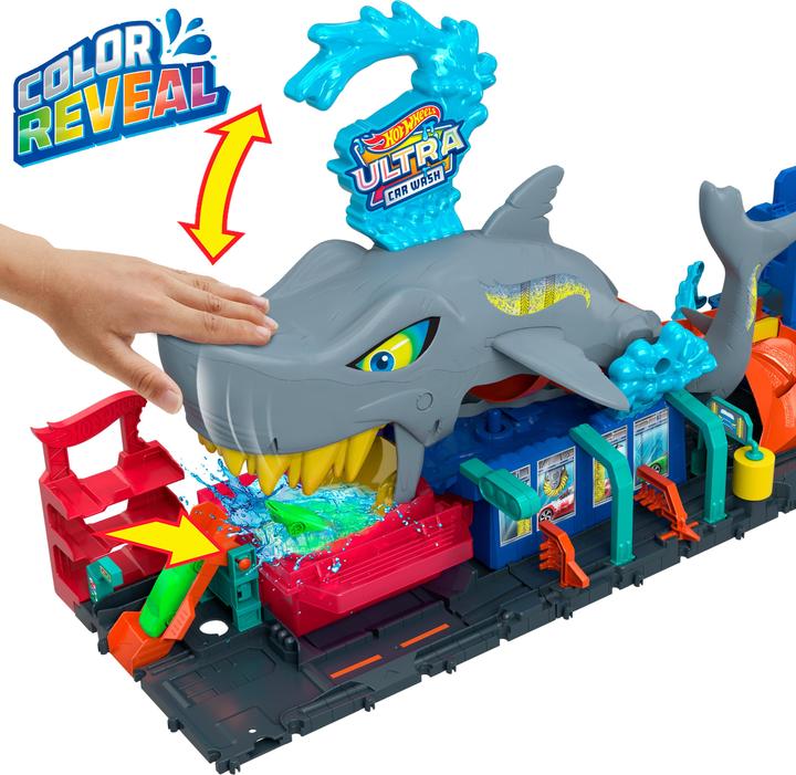 Actual product image Hot Wheels City Ultimate Shark Car Wash