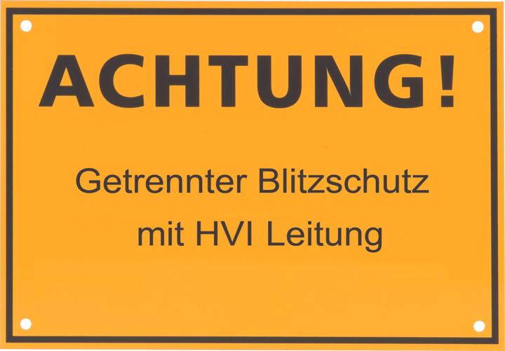 Image du produit Dehn HWS 300X200 AGBS HVI FR K Panneau de signalisation ATTENTION! protection parafoudre séparée