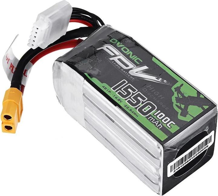 Produktbild AccuCell Akku 1550mAh 14.8V 100C 4S XT60-Stecker für Modellbau (14.80 V, 1550 mAh)