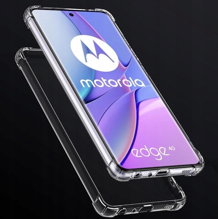 Actual product image Screenguard Motorola Edge 40 Cover Crystal Soft Airbag Bumper (Motorola Edge 40)