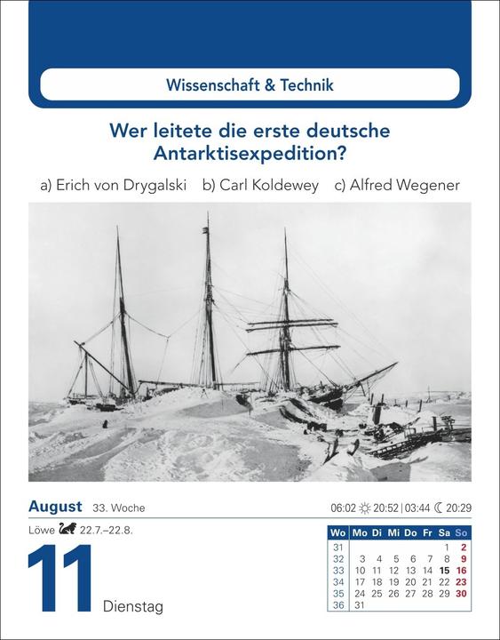 Immagine prodotto Harenberg Allgemeinbildung Tagesabreisskalender 2026 - Das tägliche Wissens-Quiz (Copertina morbida, Tedesco)