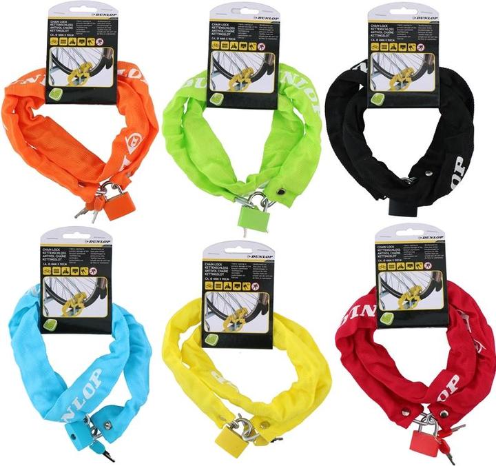Actual product image Dunlop Anti-theft bicycle lock 90 cm (Red) (90 cm)