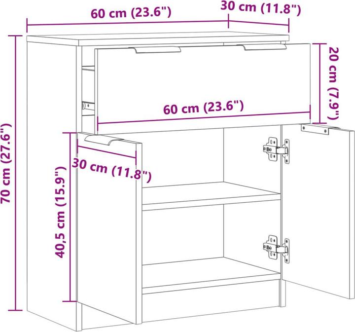 Actual product image VidaXL Sideboard (60 x 30 x 70 cm)