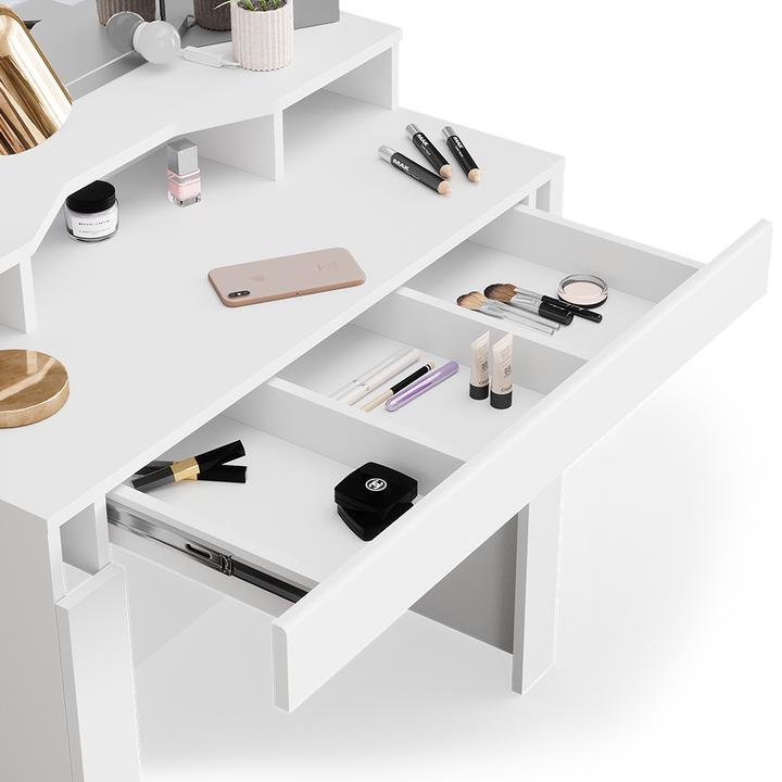 Actual product image Vicco Nora with stool and lighting (43.5 x 43.5 x 155 cm)