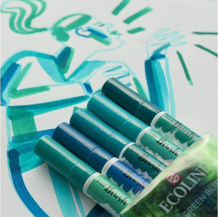 Immagine prodotto Talens Ecoline (Bianco, Verde, Blu, Nero, 5 x)