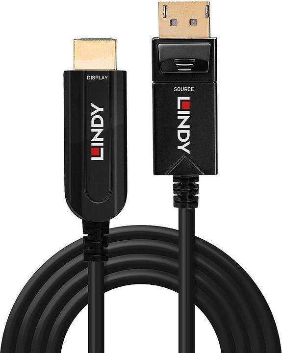 Actual product image Lindy 38491 Power Supply & Voltage Converter Indoor 18 W Black (20 m, DisplayPort, HDMI)