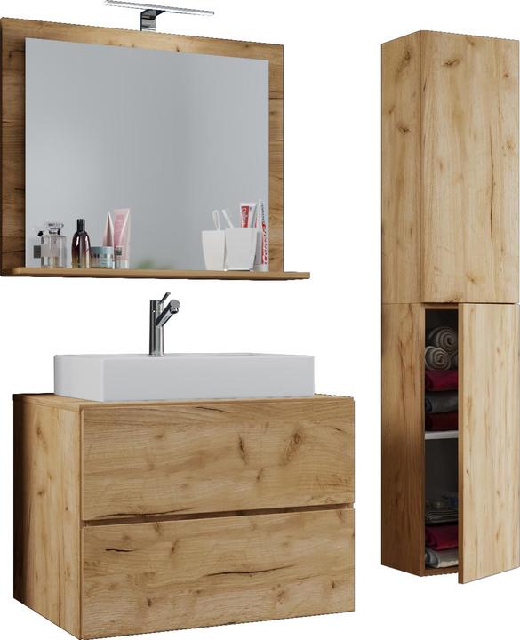 Produktbild VCM 4-tlg. Waschplatz Waschtisch Lendas Schublade
