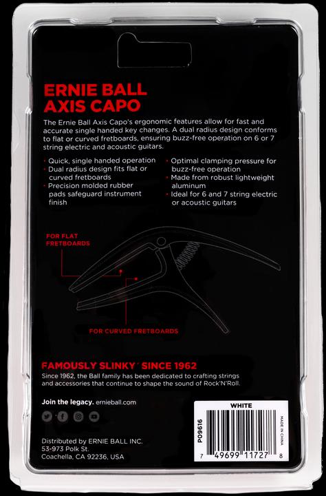 Image du produit Ernie Ball Capodastre Axis Capo Blanc (Capo)