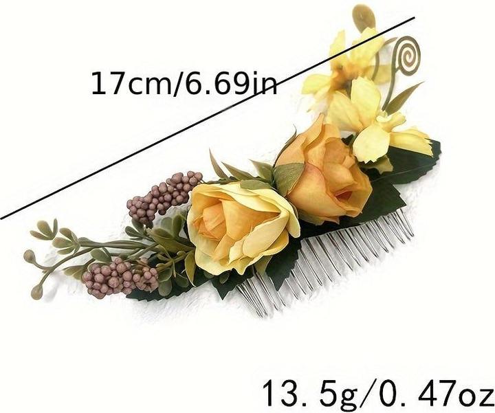 Immagine prodotto Activity Board Modellierung Stoff Blume Haar Kamm elegant Bräute Kopfschmuck Platten Haarschmuck
