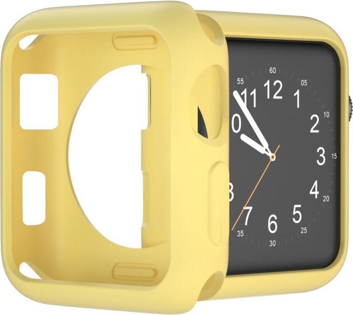 Cover-Discount Apple Watch 38mm - Custodia di protezione in gomma gialla