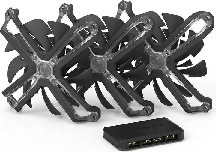 Actual product image Zalman 120mm ZM-SF120A3 ARGB Triple Pack incl. Controller (120 mm, 3 x)