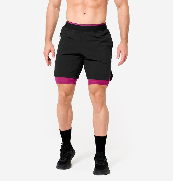 Produktbild Domyos Shorts Herren Performance atmungsaktiv leicht Celliant - schwarz/violett (XXL)