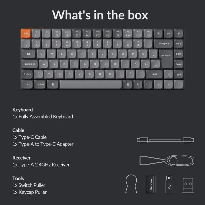 Immagine prodotto Keychron K3 Max (CH, Senza fili, Cablato)