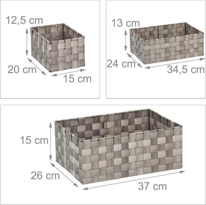 Immagine prodotto Relaxdays cestino-portaoggetti (4 x, 37 x 26 x 15 cm)