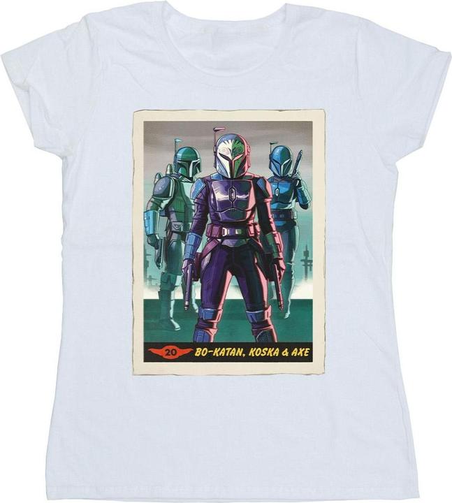 Actual product image Star Wars Womens/Ladies The Mandalorian Bo-Katan Koska and Axe Cotton T-Shirt (XXL)