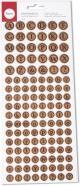Rayher Korksticker Alphabet, rund, 126 Stück