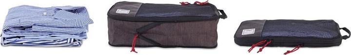 Image du produit Troika BUSINESS PACKING CUBES Ensemble de sac de compression de voyage, gris/noir