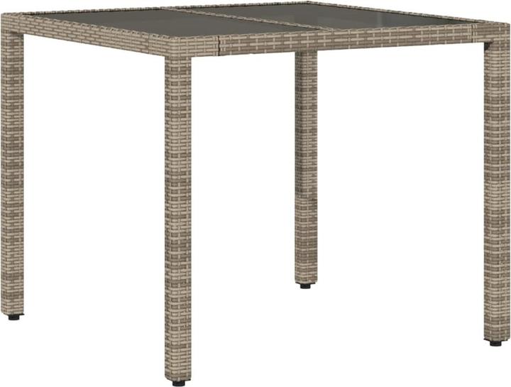 Produktbild VidaXL Gartentisch mit Glasplatte (90 cm)