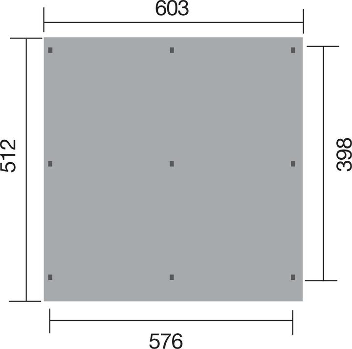 Produktbild Weka Holzbau Flachdach-Doppelcarport 618 Gr.1 Trapezblech-Dach