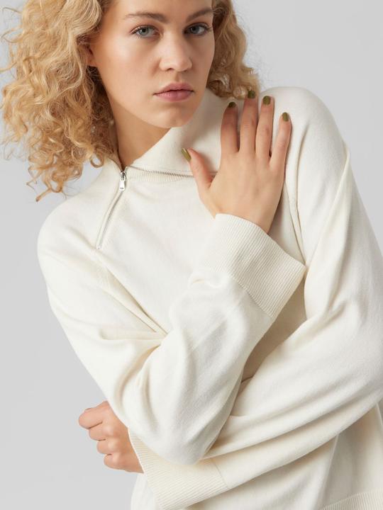 Image du produit Vero Moda Pull à col haut et demi-zip en maille (M)