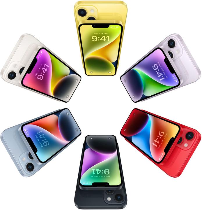 Produktbild Apple iPhone 14 (256 GB, Midnight, 6.10", SIM + eSIM, 12 Mpx, 5G)
