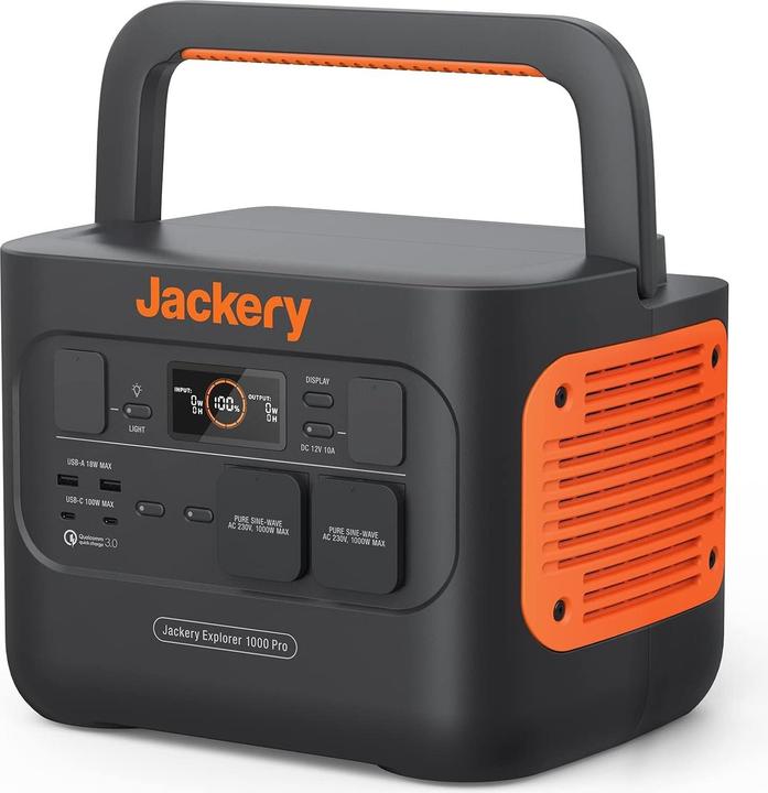 Produktbild Jackery Explorer 1000 Pro Powerstation mit Solar- und Schnellladung