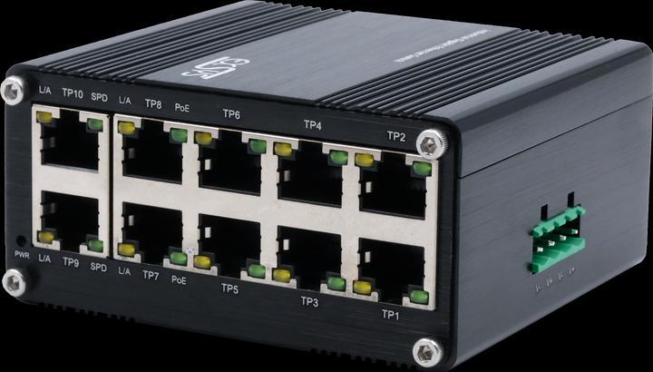 Exsys Industriële mini PoE schakelaar 10x 1 Gbps (10 Havens)