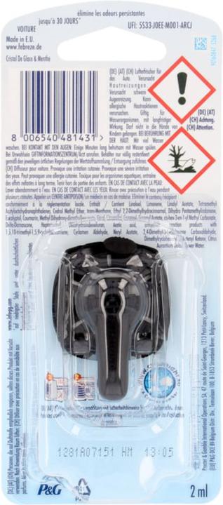 Productafbeelding Febreze Teak & Blauwe Munt Auto Luchtverfrisser