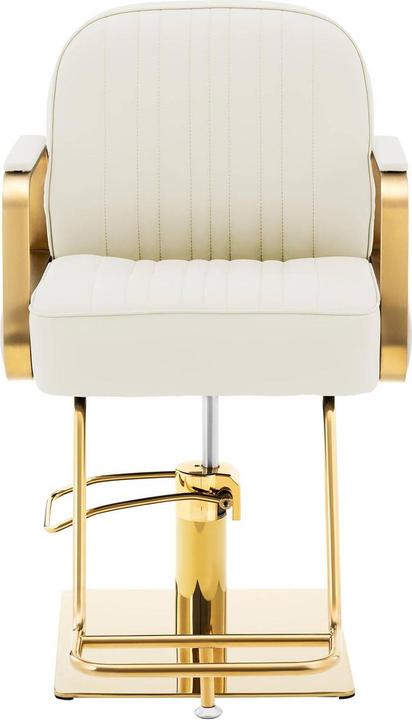 Produktbild Physa Friseurstuhl Fussstütze höhenverstellbar Barber-Stuhl 200 kg Staunton Creme&Gold