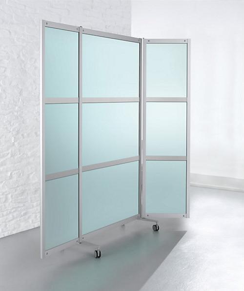 Image du produit BST Systeme Cloison mobile pliante, difficilement inflammable, cadre en aluminium avec vitre
