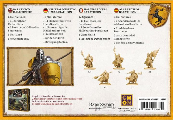 Produktbild Cmon Song of Ice & Fire - Baratheon Halberdiers (Hellebardiere von Haus Baratheon) (Deutsch)