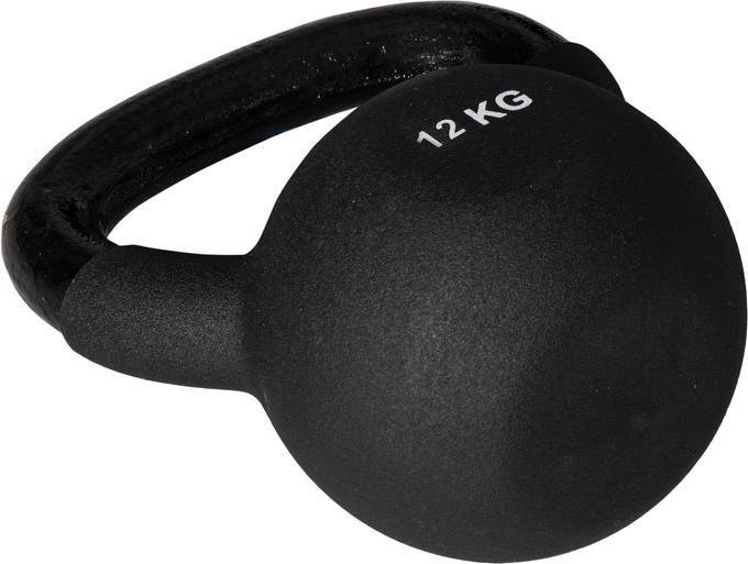 Produktbild Swisshandel24 12 KG Kettlebell Kugelhantel aus Gusseisen mit Neoprenbeschichtung Bodenschonende Schwunghantel Gewi (1 x 12 kg)