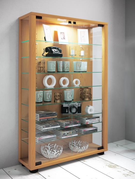 Actual product image VCM Collection stand display case wood glass Lumo Mini (59 x 18 x 90 cm)