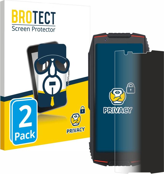 Produktbild BROTECT Sichtschutzfolie Anti-Spy Privacy Folie Blaulicht-Schutz (2 Stück, Cubot King Kong mini 3)
