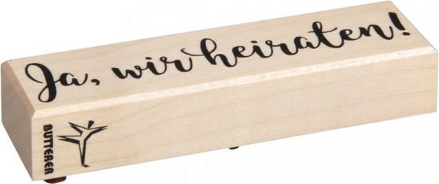 Produktbild Rayher Stempel "Ja, wir heiraten!", 3x11cm