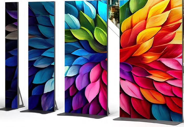 Produktbild DSS Indoor LED Stele Portrait Eco, 85", schwarz