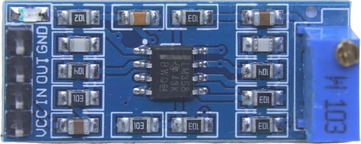 Actual product image Purecrea LM358 op-amp breakout board
