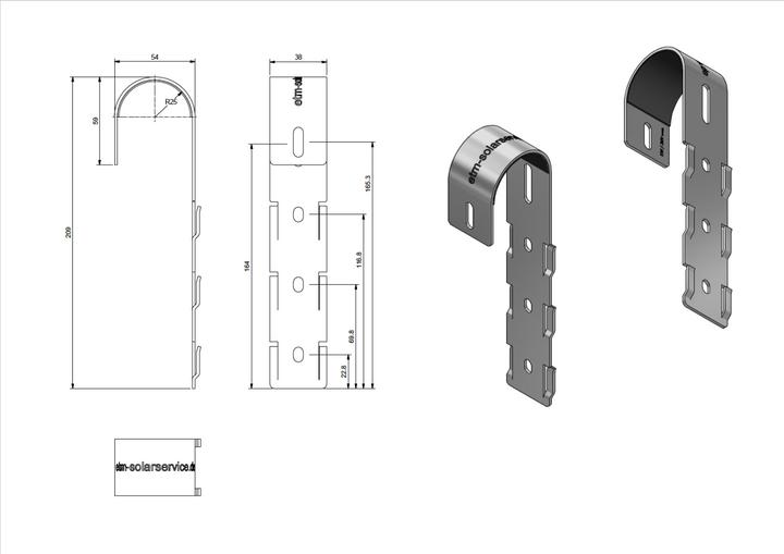 Produktbild Solar Hook Balkonkraftwerk Solarhaken eckig (Solaranlage Montagematerial)
