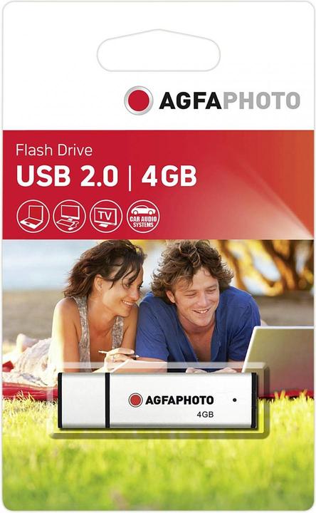 Immagine prodotto AGFAPHOTO USB 2.0 argento 4GB (4 GB, USB-A, USB 2.0)