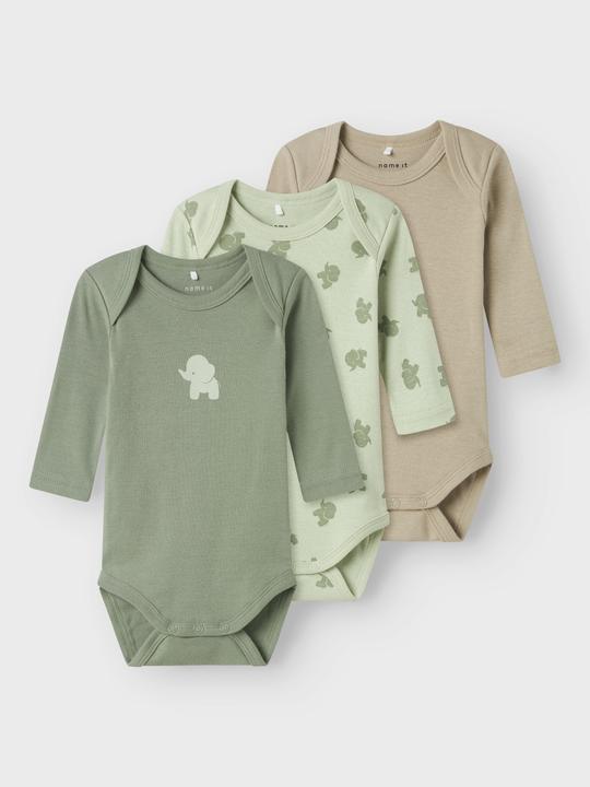 Produktbild Name it Nbmbody 3p Ls Sea Foam Elephant Noos (80)
