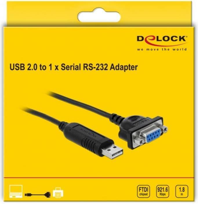 Produktbild Delock USB A — RS-232 (1.80 m, VGA)