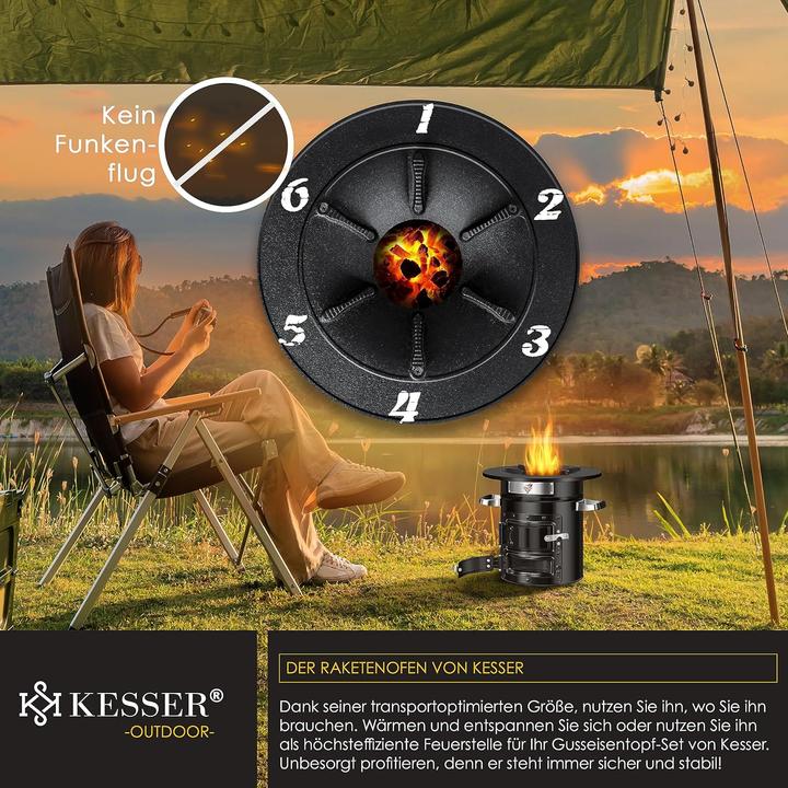 Immagine prodotto Kesser Raketenofen mit Grillpfanne & Tragetasche